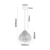 CLA Lighting Indoor Pendants Marrakesh Ellipse Pendant Light Lights-For-You MARRAKESH02 9326191032356